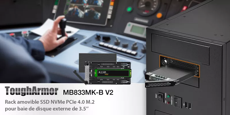 MB987M2P-2B_Adaptateur 1 x SSD M.2 NVMe vers 4x PCIe 4.0 avec dissipateur  thermique