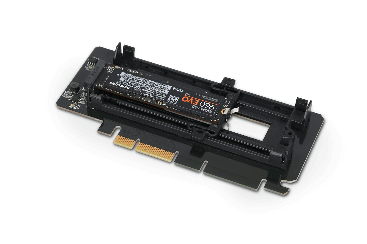 MB987M2P-1B_1 adaptateur SSD M.2 NVMe vers PCIe 3.0/4.0 x4 avec dissipateur  de chaleur et support PCIe
